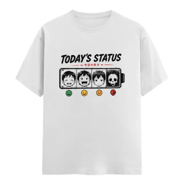 Today's Status." — Mood Battery Tee Unisex Classic Crew T-Shirt